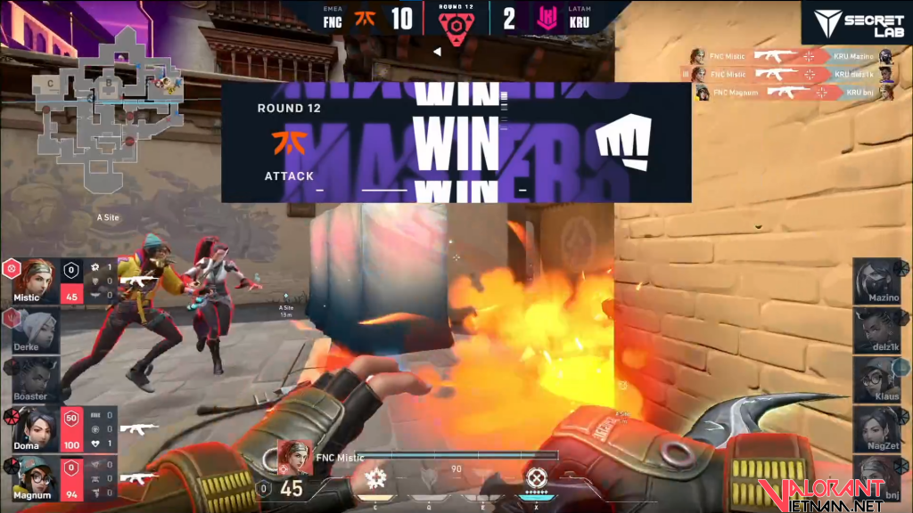 Fnatic huỷ diệt KRÜ Esports map 1