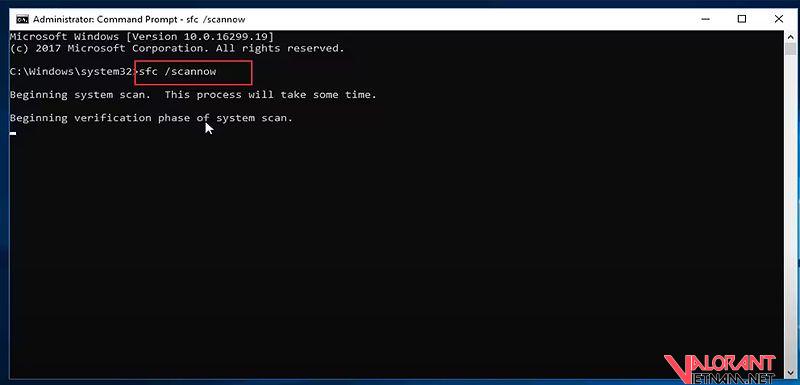 Lệnh sfc/scannow sẽ giúp bạn kiểm tra file hệ thống