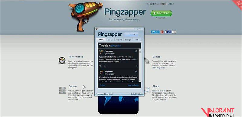 PingZapper - Phần mềm giảm ping cho anh em đam mê LOL